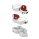 Enameled Zamak Slider Birds Couple 21x13mm 2.2mm