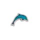 Perla in Zama Smaltata a Forma di Delfino 9X16 mm Ø1.5 mm