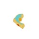 Enameled Zamak Bead Dolphin 9x16mm Ø1.5mm
