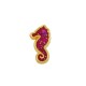 Enameled Zamak Bead Seahorse 8x15mm Ø1.5mm
