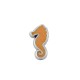Enameled Zamak Bead Seahorse 8x15mm Ø1.5mm