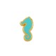 Enameled Zamak Bead Seahorse 8x15mm Ø1.5mm