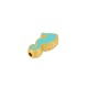 Enameled Zamak Bead Seahorse 8x15mm Ø1.5mm