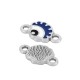 Conector de Metal Zamak Concha con Ojo y Esmalte 8mm