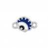 999° Argent antique plaqué/ 5 µm/ Cobalt/ Blanc/ Noir