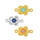 Connecteur en Zamak Émaillé Tortue avec œil Maléfique 11 x 13 mm