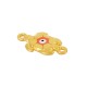 Conector de Metal Zamak Tortuga con Ojo y Esmalte 11x13mm