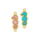 Enameled Zamak Connector Seahorse 8x17mm