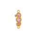 Z/A SEAHORSE 8*17MM+EN.24K GOLD TRANS.TURQ.