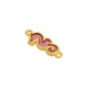 Z/A SEAHORSE 8*17MM+EN.24K GOLD TRANS.TURQ.