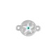 Enameled Zamak Connector Round with Starfish Evil Eye 12mm
