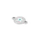 Enameled Zamak Connector Round with Starfish Evil Eye 12mm