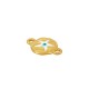 Enameled Zamak Connector Round with Starfish Evil Eye 12mm