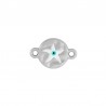 999° Επάργυρο Αντικέ/ 5µm/ White/ Howlite Turquoise/ Black
