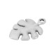 Ciondolo in Zama Smaltata a Forma di Foglia 16X18 mm