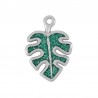 Plaqué argent antique 999° / 5 µm / Vert pailleté