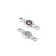 Connettore Rotondo in Zama Smaltata con Occhio Malvagio 13X7 mm