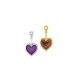 Enameled Zamak Pendant Heart 12x19mm