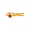 Plaqué or 24 carats/ 0,12 µm/ Fuchsia pailleté