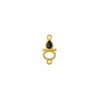 24K Gold Plated/ 0.12µm/ Black Glitter