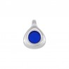 Placcato argento antico 999° / 5µm / Blu trasparente