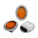 Curseur Ovale en Zamak Émaillé 18 x 15 mm Ø 10.2 x 2.2 mm