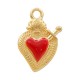 Charm cœur en Zamak Émaillé 16 x 22 mm