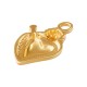Enemeled Zamak Charm Heart 16x22mm