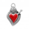 999° Silver Antique Plated/ 5µm/ Red