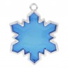 Plaqué argent antique 999° / 5 µm / Bleu transparent