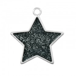 Pendentif Étoile en Zamak Émaillé 31 x 29 mm
