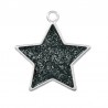 Placcato argento antico 999° / 5 µm / Glitter nero