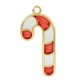 Pendentif en Zamak Émaillé en Forme de Canne à Sucre 15 x 27 mm