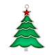 Enameled Zamak Pendant Christmas Tree 33x38mm