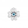999° Silver Antique Plated/ 5µm/ Blue/ Black