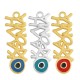 Enameled Zamak Pendant with Evil Eye 45x16mm
