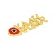 Enameled Zamak Pendant with Evil Eye 45x16mm