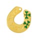 Enameled Zamak Pendant Horseshoe “ΚΑΛΗ ΤΥΧΗ” 25x28mm