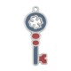 Pendentif clé en Zamak Émaillé 17 x 39 mm