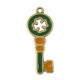 Pendentif clé en Zamak Émaillé 17 x 39 mm