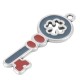 Pendentif clé en Zamak Émaillé 17 x 39 mm