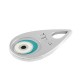 Colgante de Zamak Esmaltado en Forma de Lágrima «Υγεία» con ojo Turco 22 x 36 mmφ
