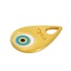 Enameled Zamak Pendant Teardrop “Υγεία” with Evil Eye 22x36mm