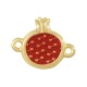 Enameled Zamak Connector Pomegranate 12x15mm