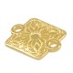 Enameled Zamak Connector Square with Clover 12mm