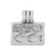 Ciondolo Rettangolare in Zama Smaltata con Occhio Malvagio 9x6 mm