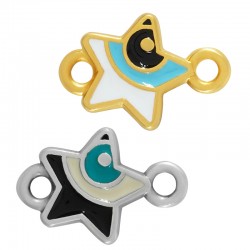 Connecteur en Zamak Émaillé Étoile avec œil Maléfique 9 mm