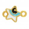 Plaqué or 24 carats / 0,12 µm / Blanc / Bleu clair / Noir