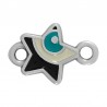 999° Argent plaqué antique/ 5 µm/ Noir/ Ivoire/ Turquoise