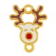 Enameled Zamak Connector Deer 15mm